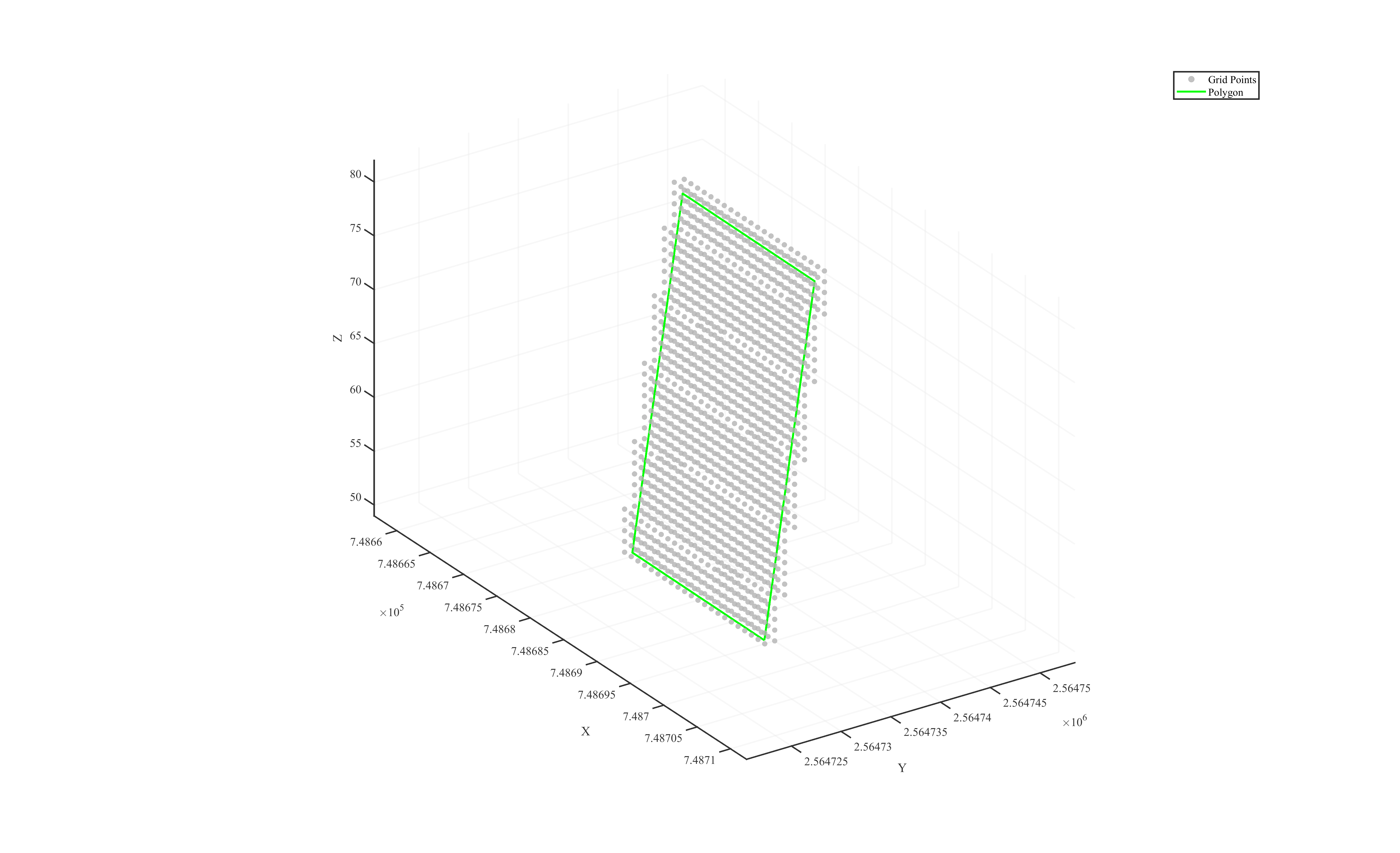 3D polygon rasterization result